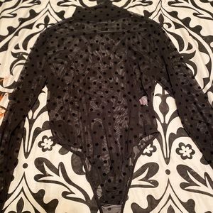 One piece see through top